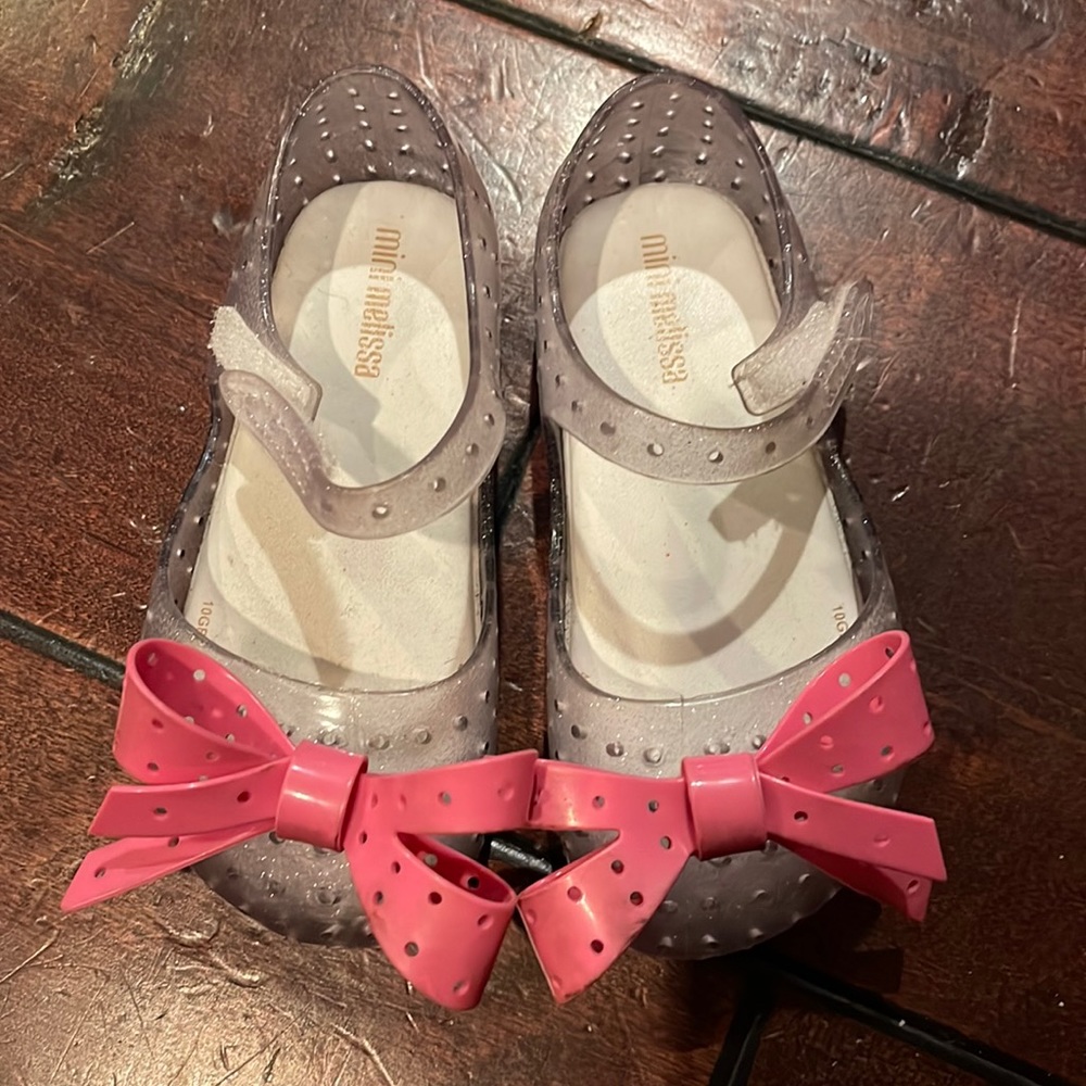 Mini Melissa Bow toddler shoes size 9
